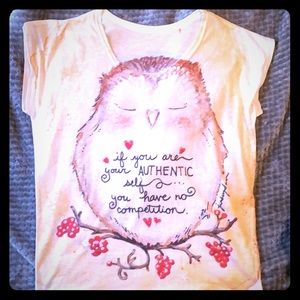SALE! ❤️ Sweet owl authentic self shirt hearts